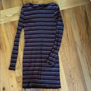 Wild fable striped body con long sleeve dress